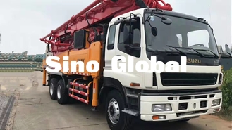 Camion de pompes concrètes d'occasion de rouge Sany 46m avec Isuzu Chassis