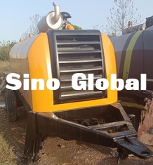 Pompe concrète HBT8018C Sany 180kw 2200rpm de remorque utilisée par jaune