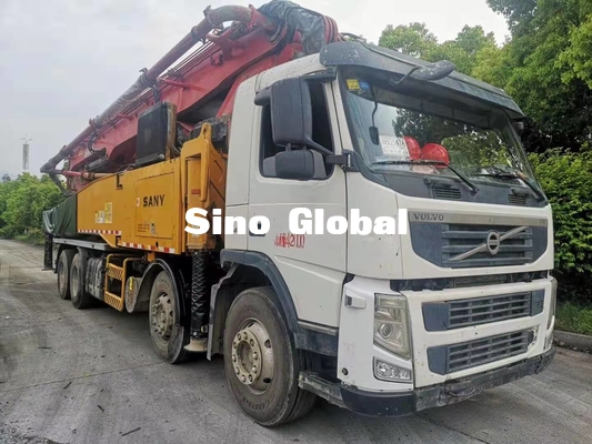 Camion utilisé par rouge de pompe concrète avec la section 56m/6 de châssis de Volve