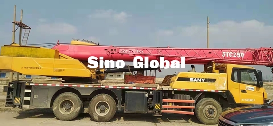 Grue de camion utilisée par couleur jaune 25 tonnes de Sany STC250 U de boom de forme