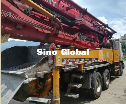 12Mpa a utilisé les camions Euro4 46m de pompe concrète portée verticale de 4 sections