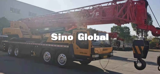 2ème main 75 Ton Truck Crane Sany STC75 avec le boom principal 80Km/h de 12m
