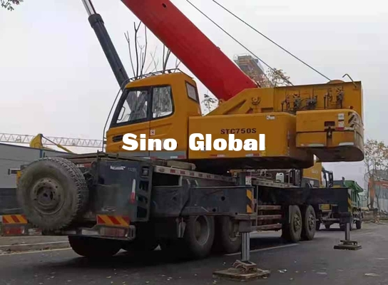 Sany a utilisé la grue de camion de boom, 75 bras droit de Ton Lorry Crane STC50S