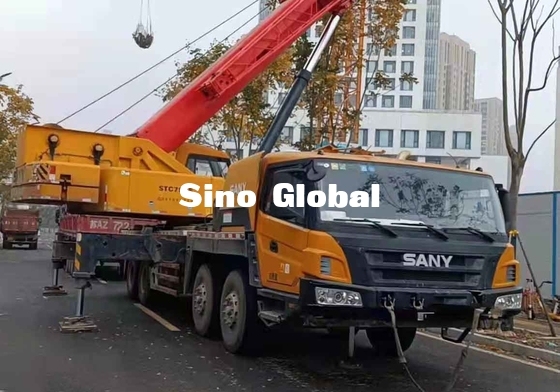 Sany a utilisé la grue de camion de boom, 75 bras droit de Ton Lorry Crane STC50S