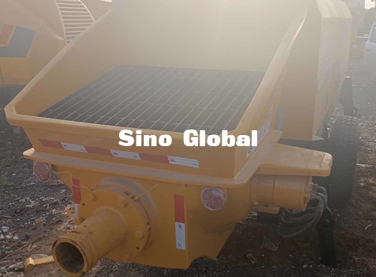 Pompe concrète HBT8018C Sany 180kw 2200rpm de remorque utilisée par jaune