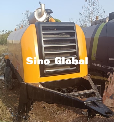 Pompe concrète HBT8018C Sany 180kw 2200rpm de remorque utilisée par jaune