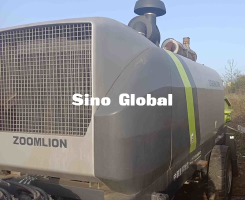 Pompe concrète utilisée verte noire Zoomlion HBT80 174kw de remorque