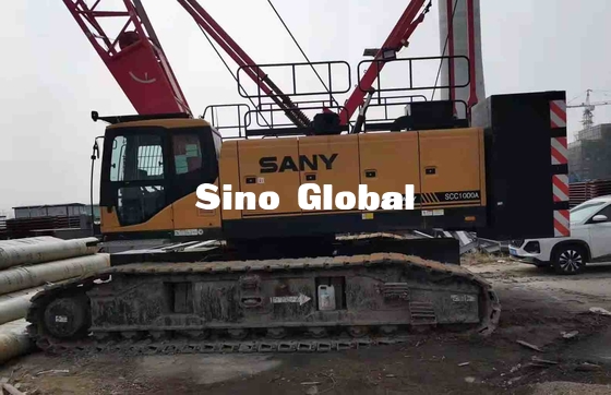 Sany SCC1000A a utilisé la grue de chenille 100 tonnes avec la longueur de boom de 13m 64m