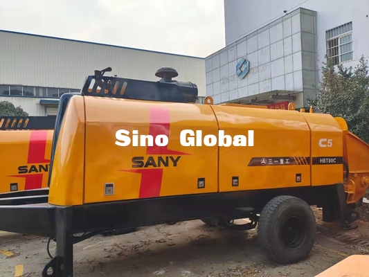 HBT6013 Sany a utilisé la remorque a monté le type de valve de la pompe concrète 90KW S