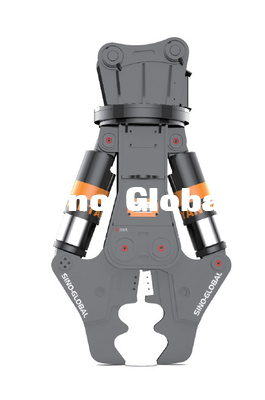 attachement hydraulique flexible de cisaillement pour l'excavatrice avec le double cylindre du cylindre un